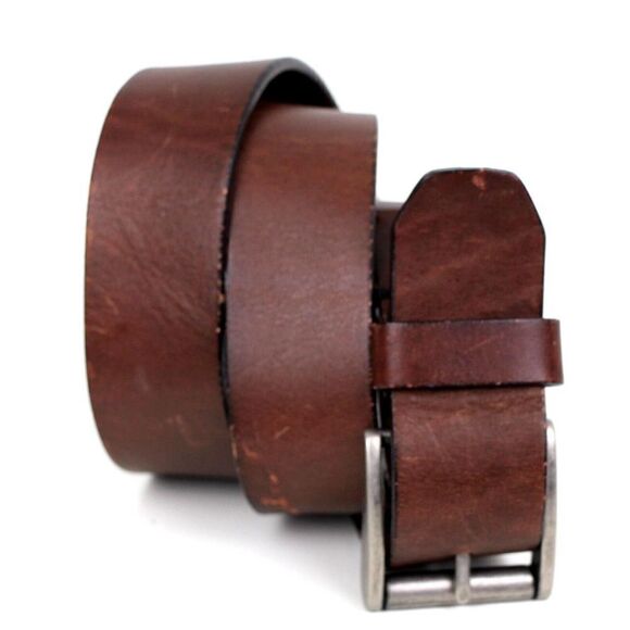 Fossil SADDLE BROWN GENUINE LEATHER 1.5"Wd DRESS CASUAL MEN'S BELT Sz 32/80 (B10 - Picture 1 of 11